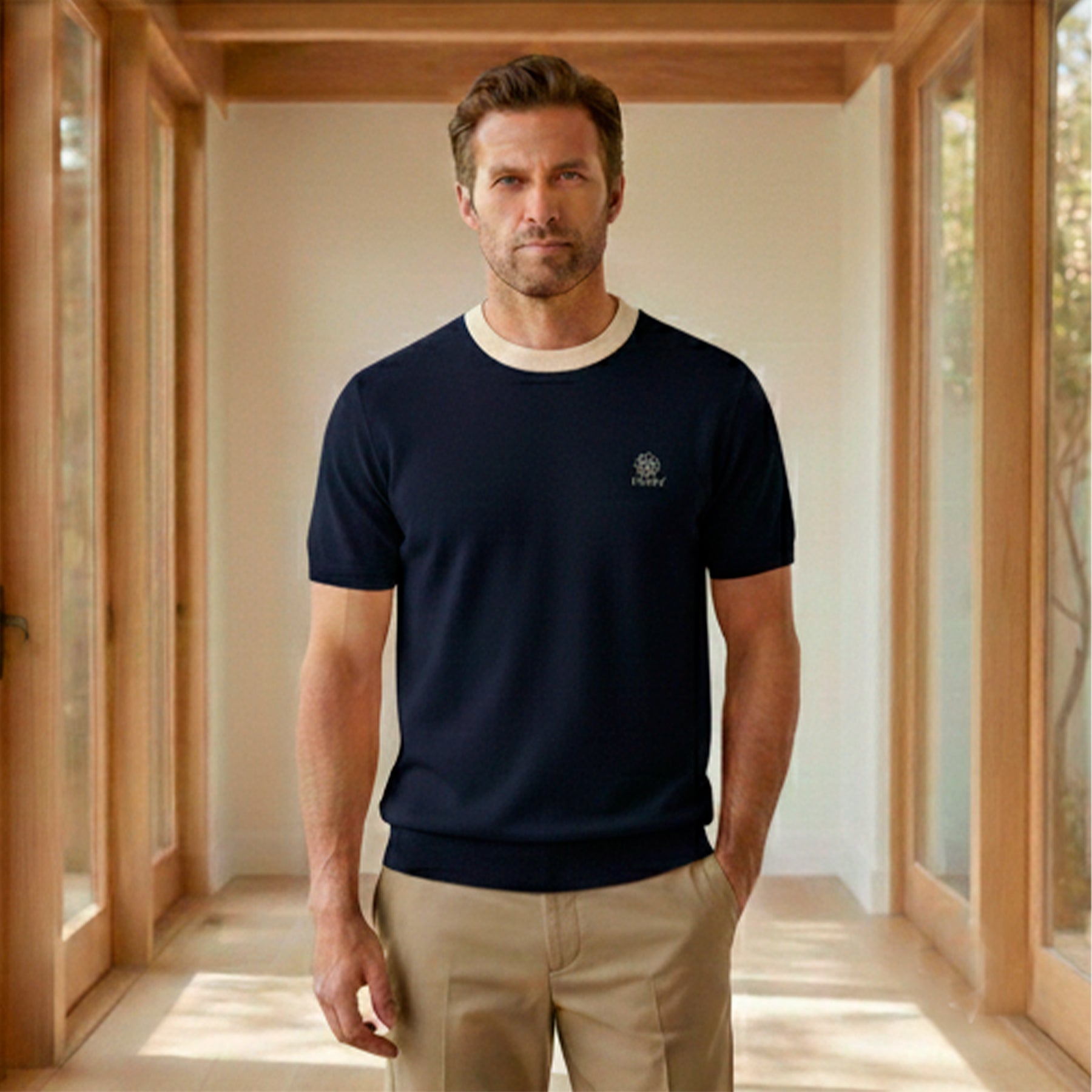 KNIT SHIRT MEN MODEL ADMIRABLE COLOR NAVY